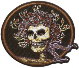 Grateful Dead Skull and Roses Embroidered Patch